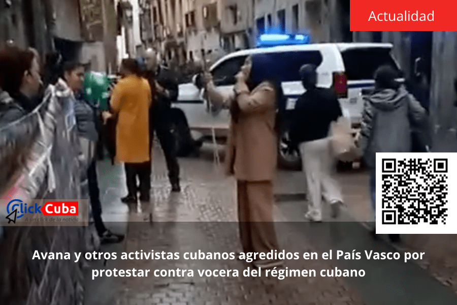 Avana y otros activistas cubanos agredidos en el País Vasco por protestar contra vocera del régimen&nbsp;cubano