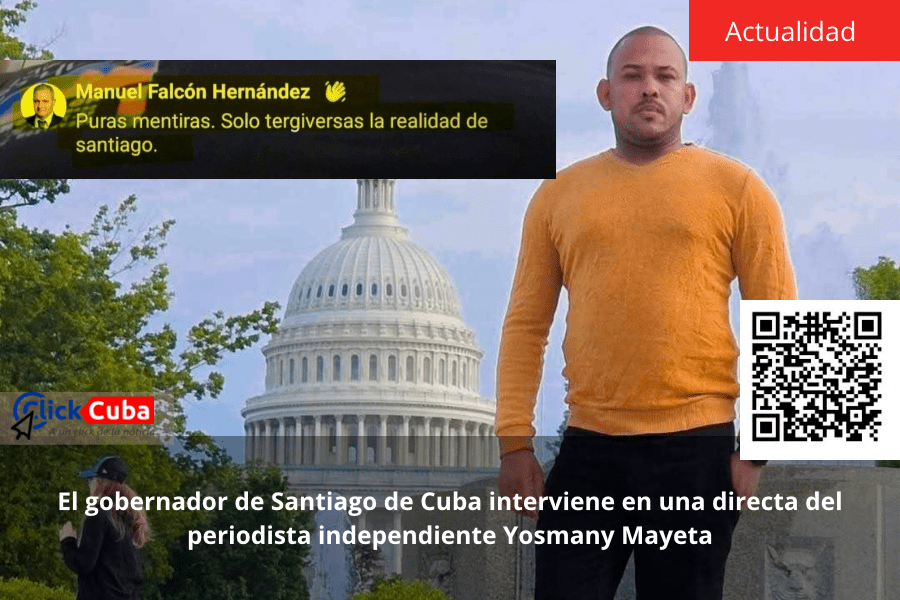 El gobernador de Santiago de Cuba interviene en una directa del periodista independiente Yosmany&nbsp;Mayeta