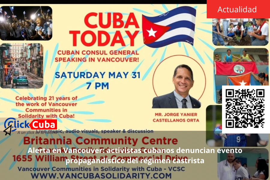 Alerta en Vancouver: activistas cubanos denuncian evento propagandístico del régimen&nbsp;castrista