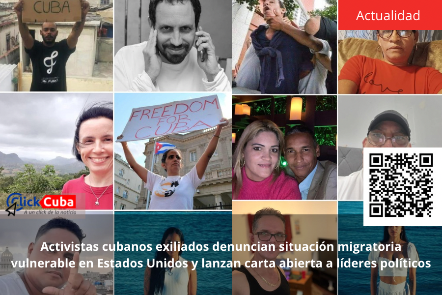 Activistas cubanos exiliados denuncian situación migratoria vulnerable en Estados Unidos y lanzan carta abierta a líderes políticos