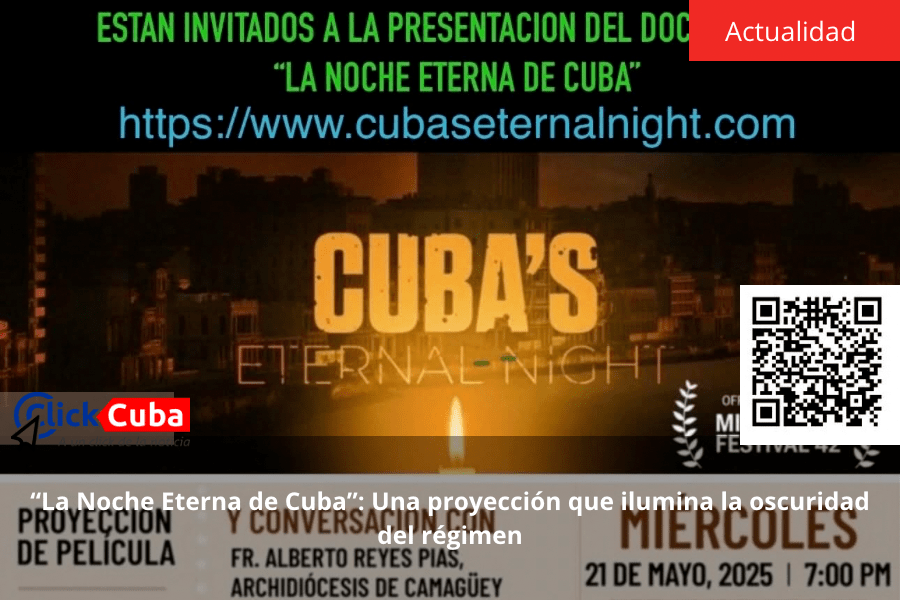 “La Noche Eterna de Cuba”: Una proyección que ilumina la oscuridad del&nbsp;régimen