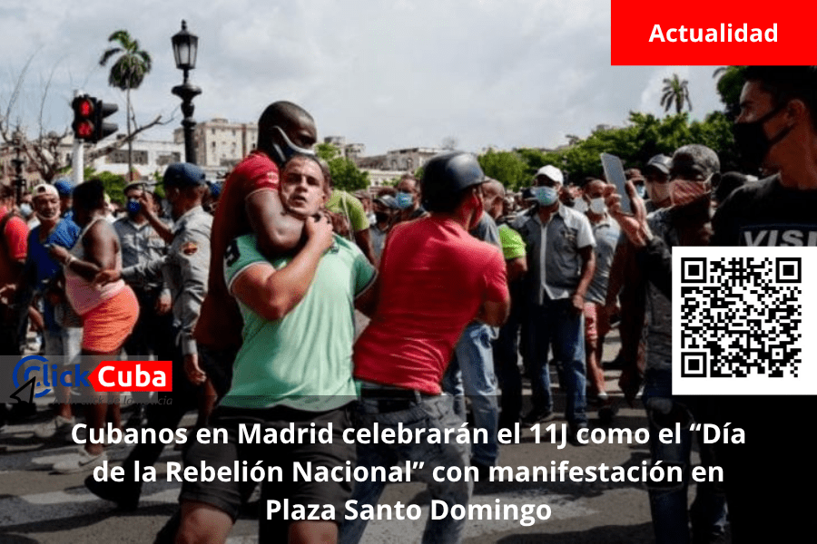 Cubanos en Madrid celebrarán el 11J como el “Día de la Rebelión Nacional” con manifestación en Plaza Santo&nbsp;Domingo