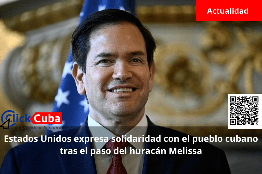 Estados Unidos expresa solidaridad con el pueblo cubano tras el paso del huracán&nbsp;Melissa