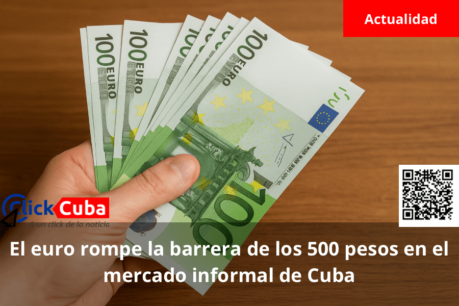 El euro rompe la barrera de los 500 pesos en el mercado informal de&nbsp;Cuba
