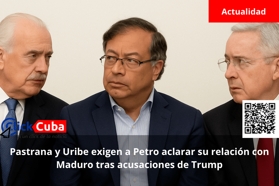 Pastrana y Uribe exigen a Petro aclarar su relación con Maduro tras acusaciones de&nbsp;Trump