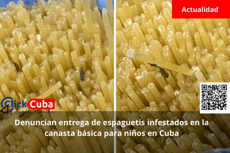 Denuncian entrega de espaguetis infestados en la canasta básica para niños en&nbsp;Cuba