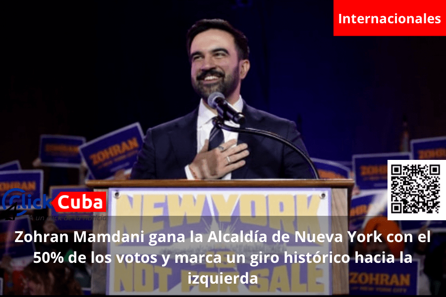 Zohran Mamdani gana la Alcaldía de Nueva York con el 50% de los votos y marca un giro histórico hacia la&nbsp;izquierda