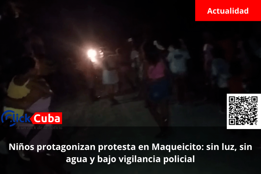 Niños protagonizan protesta en Maqueicito: sin luz, sin agua y bajo vigilancia&nbsp;policial
