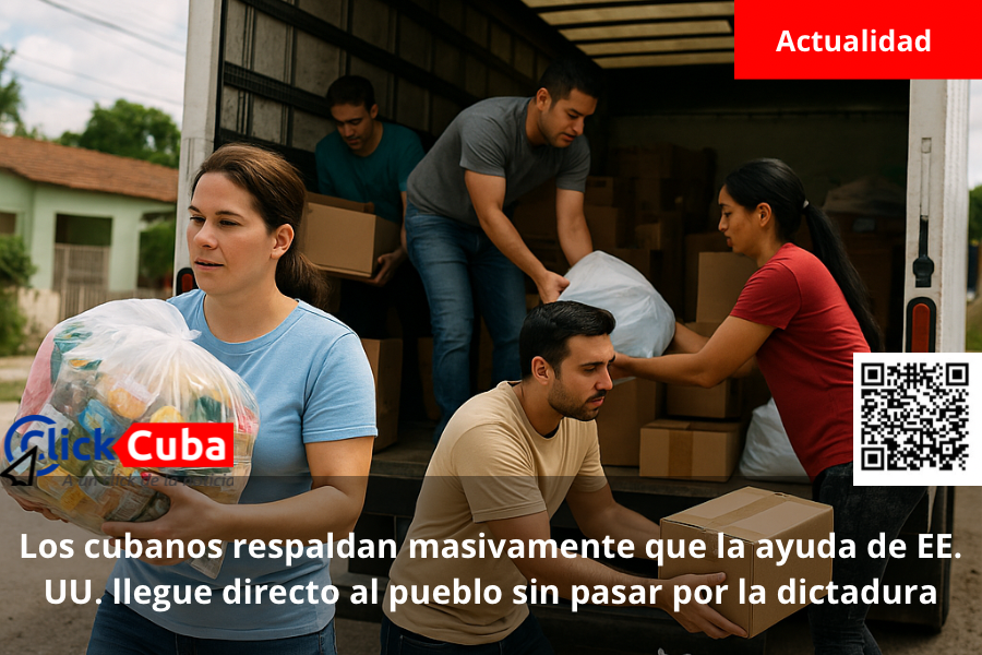 Los cubanos respaldan masivamente que la ayuda de EE. UU. llegue directo al pueblo sin pasar por la dictadura