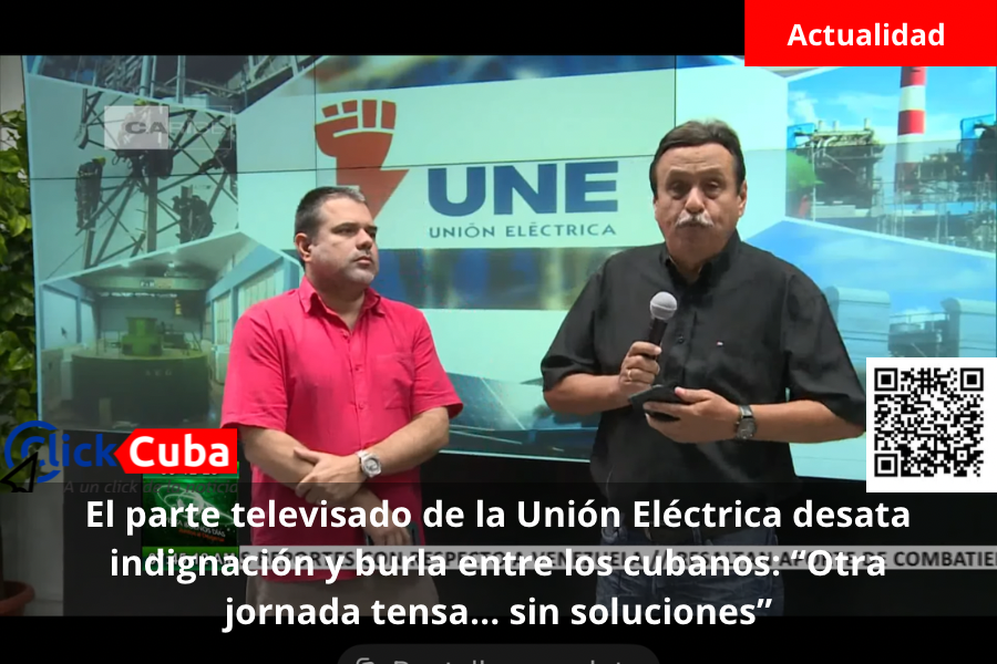 El parte televisado de la Unión Eléctrica desata indignación y burla entre los cubanos: “Otra jornada tensa… sin&nbsp;soluciones”