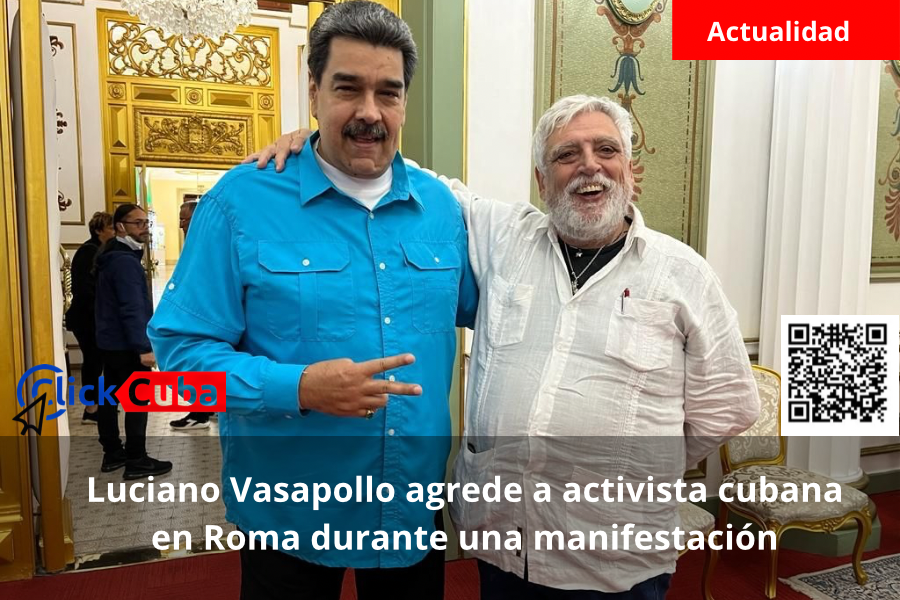 Luciano Vasapollo agrede a activista cubana en Roma durante una manifestación
