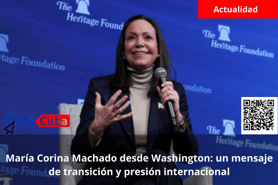 María Corina Machado desde Washington: un mensaje de transición y presión&nbsp;internacional