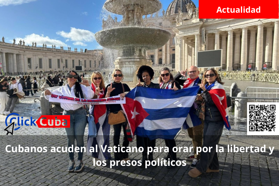 Cubanos acuden al Vaticano para orar por la libertad y los presos&nbsp;políticos