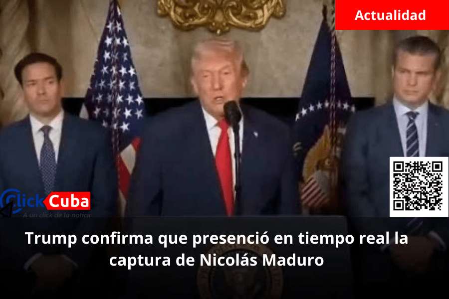 Trump confirma que presenció en tiempo real la captura de Nicolás&nbsp;Maduro