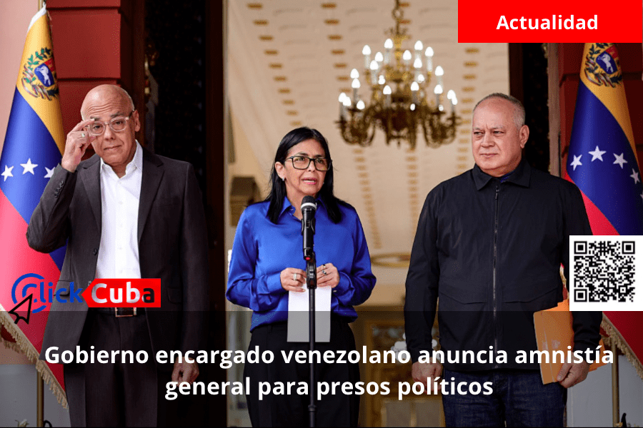 Gobierno encargado venezolano anuncia amnistía general para presos&nbsp;políticos
