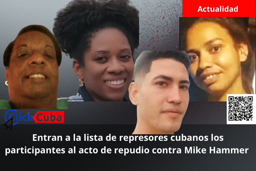 Entran a la lista de represores cubanos los participantes al acto de repudio contra Mike Hammer