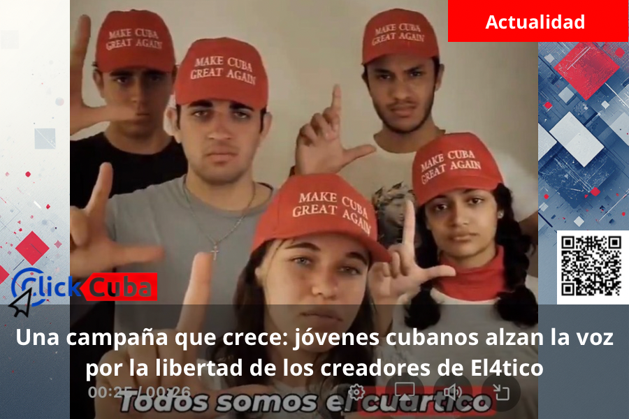 Una campaña que crece: jóvenes cubanos alzan la voz por la libertad de los creadores de El4tico