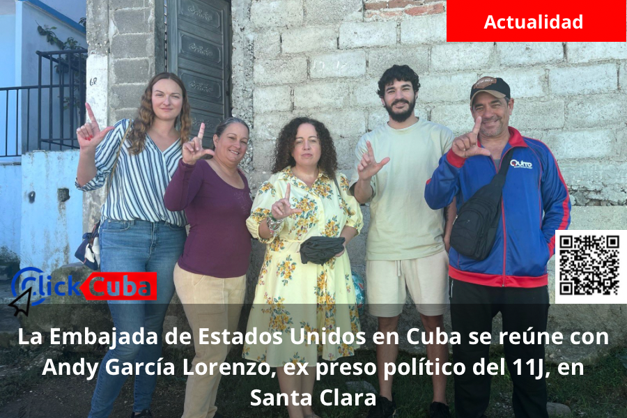 La Embajada de Estados Unidos en Cuba se reúne con Andy García Lorenzo, ex preso político del 11J, en Santa&nbsp;Clara