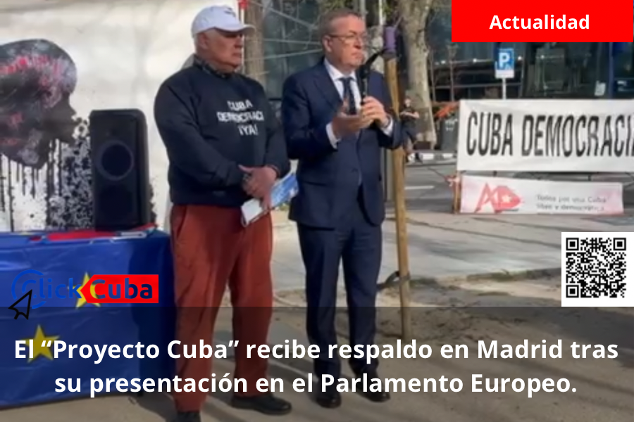 El “Proyecto Cuba” recibe respaldo en Madrid tras su presentación en el Parlamento Europeo.