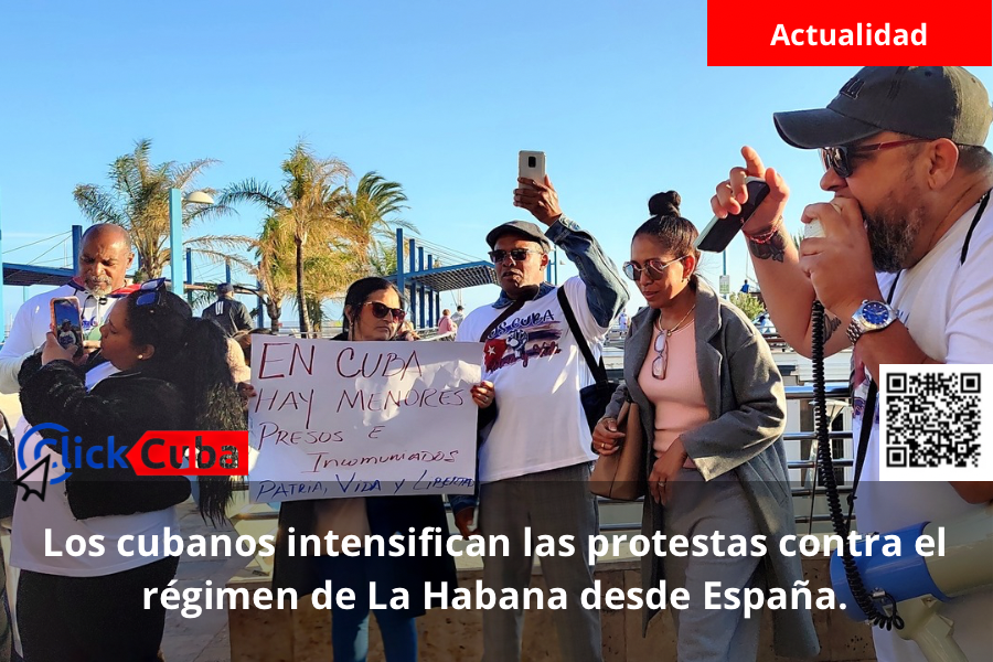 Los cubanos intensifican las protestas contra el régimen de La Habana desde&nbsp;España.