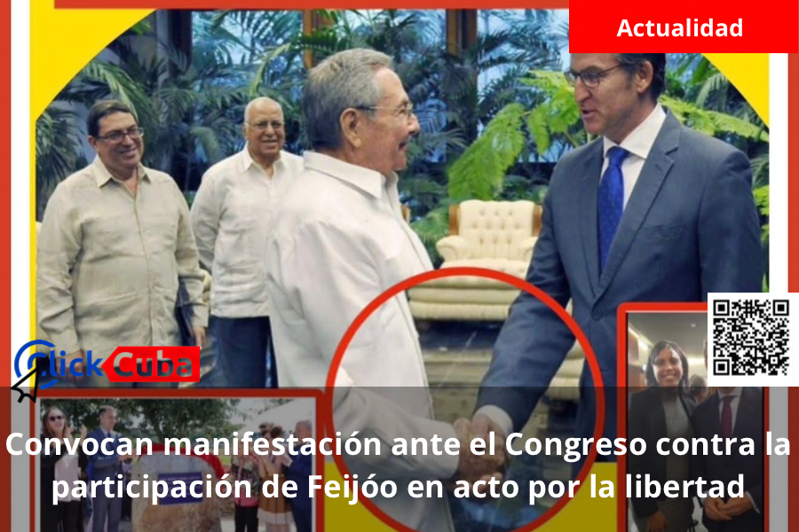 Convocan manifestación ante el Congreso contra la participación de Feijóo en acto por la&nbsp;libertad