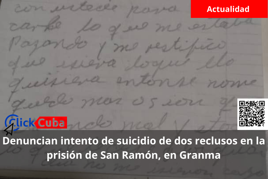 Denuncian intento de suicidio de dos reclusos en la prisión de San Ramón, en&nbsp;Granma