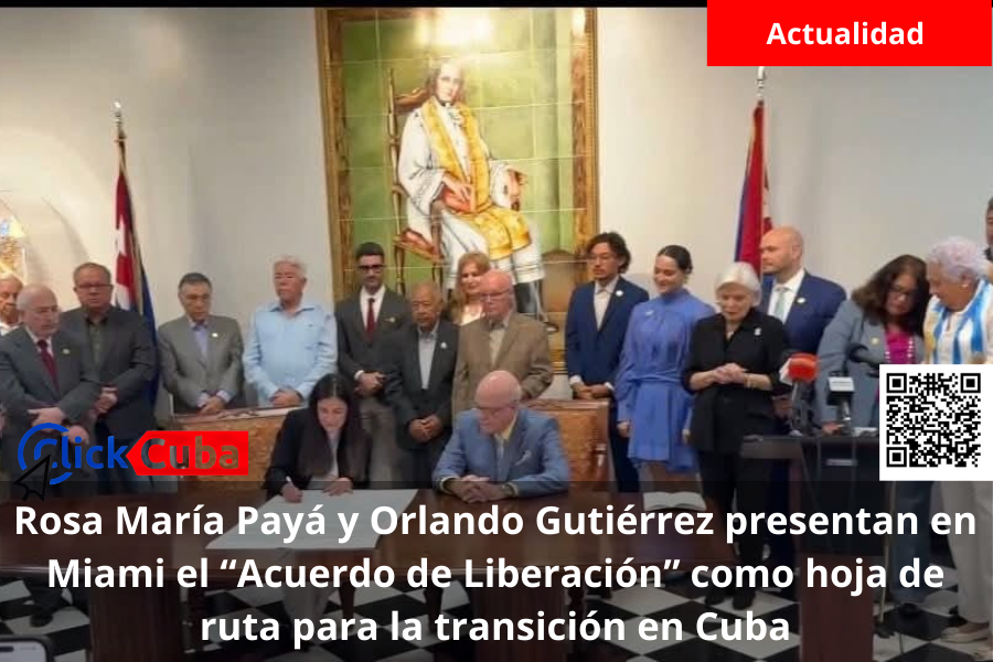 Rosa María Payá y Orlando Gutiérrez presentan en Miami el “Acuerdo de Liberación” como hoja de ruta para la transición en&nbsp;Cuba