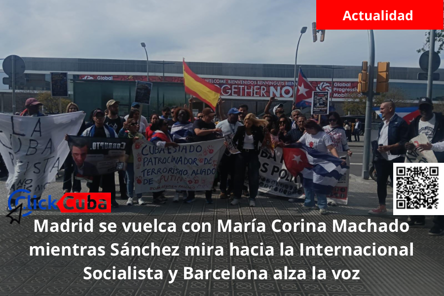 Madrid se vuelca con María Corina Machado mientras Sánchez mira hacia la Internacional Socialista y Barcelona alza la voz