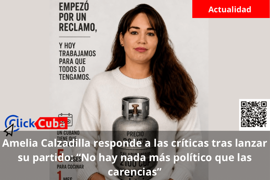 Amelia Calzadilla responde a las críticas tras lanzar su partido: “No hay nada más político que las&nbsp;carencias”