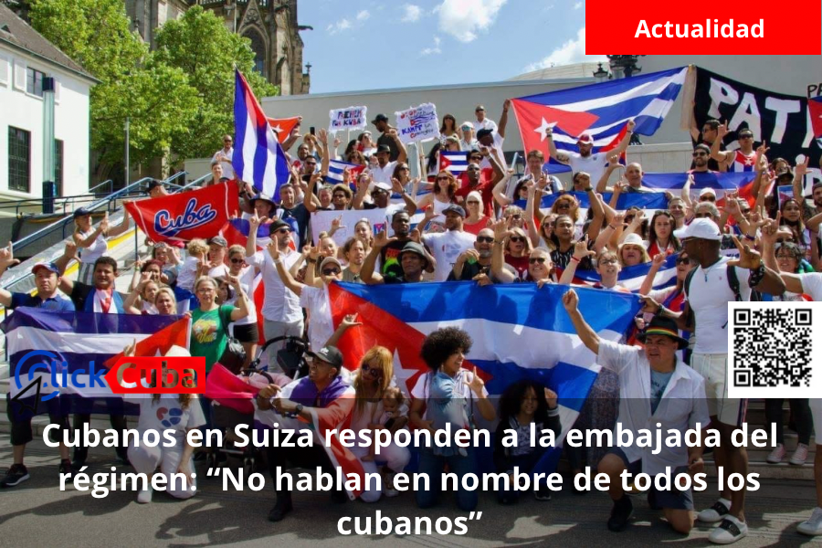 Cubanos en Suiza responden a la embajada del régimen: “No hablan en nombre de todos los cubanos”