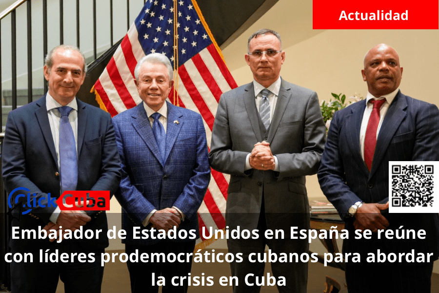 Embajador de Estados Unidos en España se reúne con líderes prodemocráticos cubanos para abordar la crisis en&nbsp;Cuba