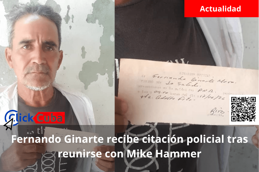Fernando Ginarte recibe citación policial tras reunirse con Mike&nbsp;Hammer