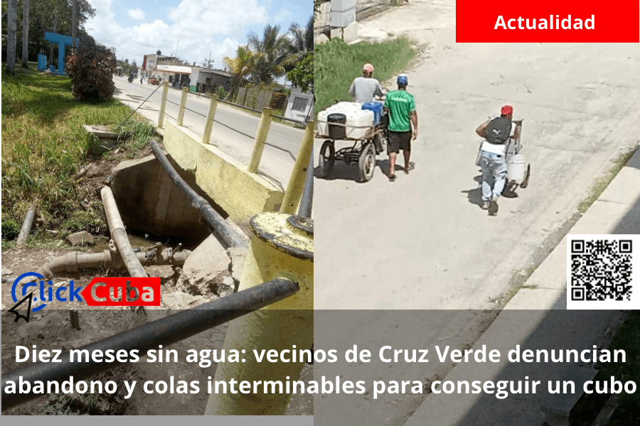 Diez meses sin agua: vecinos de Cruz Verde denuncian abandono y colas interminables para conseguir un&nbsp;cubo