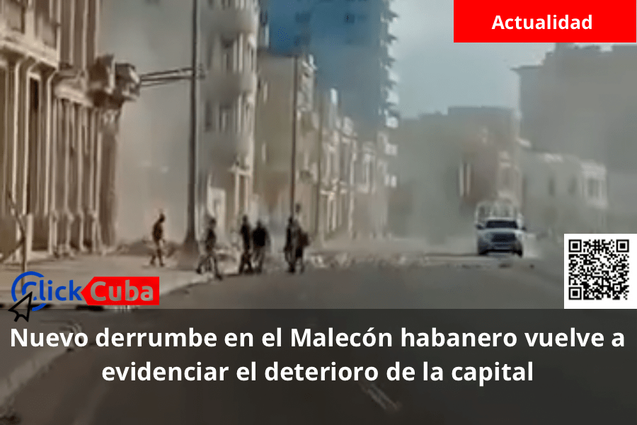 Nuevo derrumbe en el Malecón habanero vuelve a evidenciar el deterioro de la&nbsp;capital