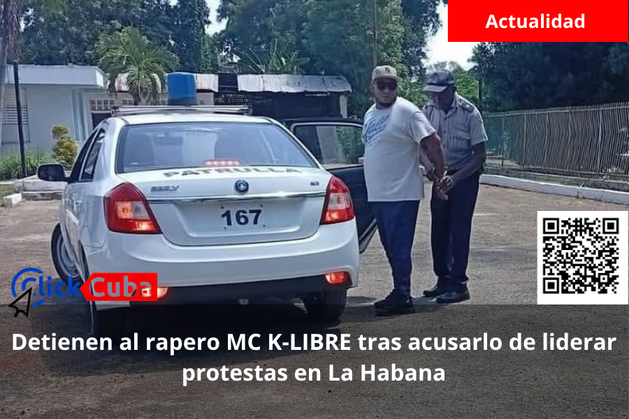 Detienen al rapero MC K-LIBRE tras acusarlo de liderar protestas en La Habana