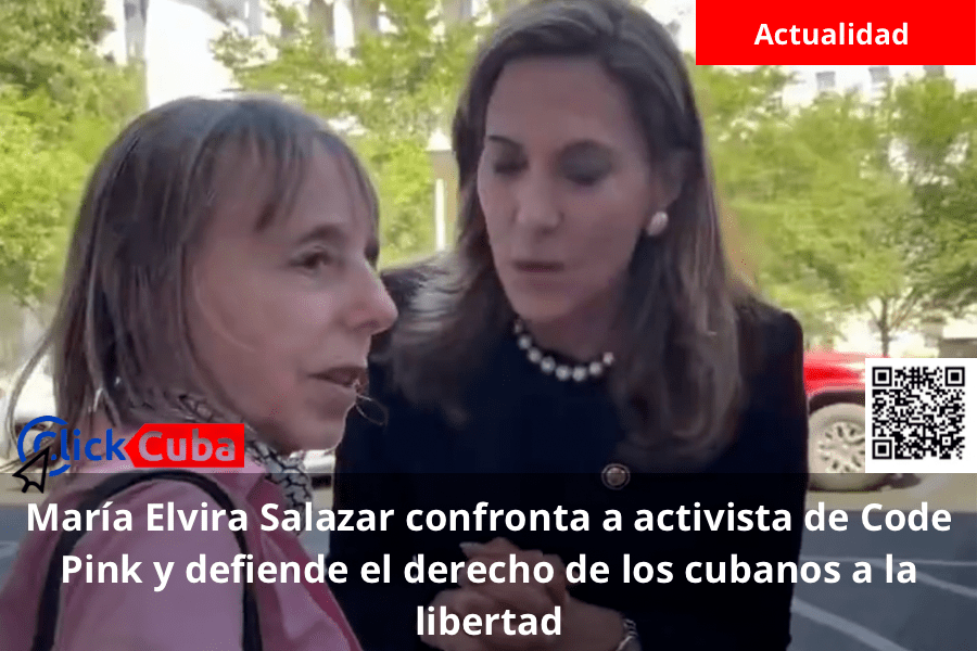 María Elvira Salazar confronta a activista de Code Pink y defiende el derecho de los cubanos a la&nbsp;libertad
