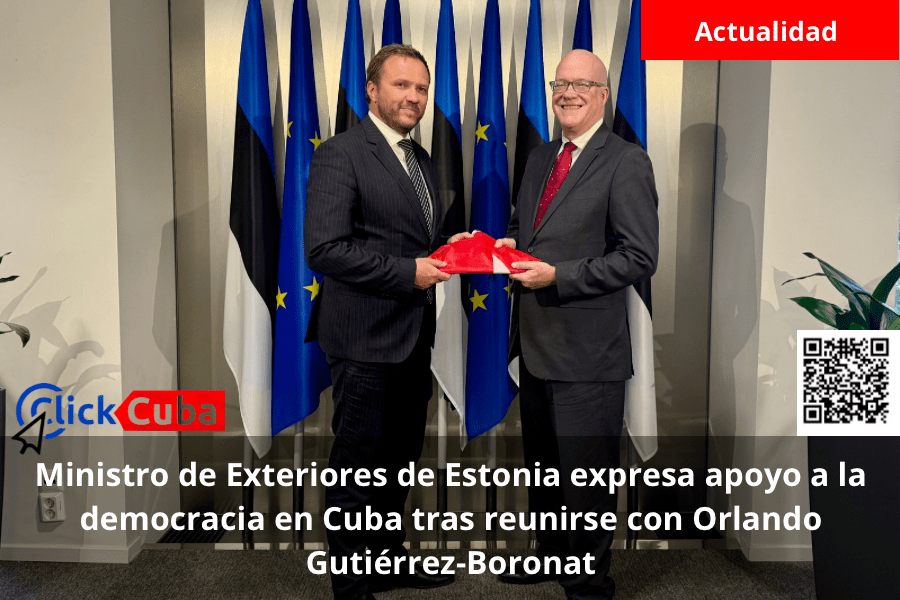 Ministro de Exteriores de Estonia expresa apoyo a la democracia en Cuba tras reunirse con Orlando Gutiérrez-Boronat