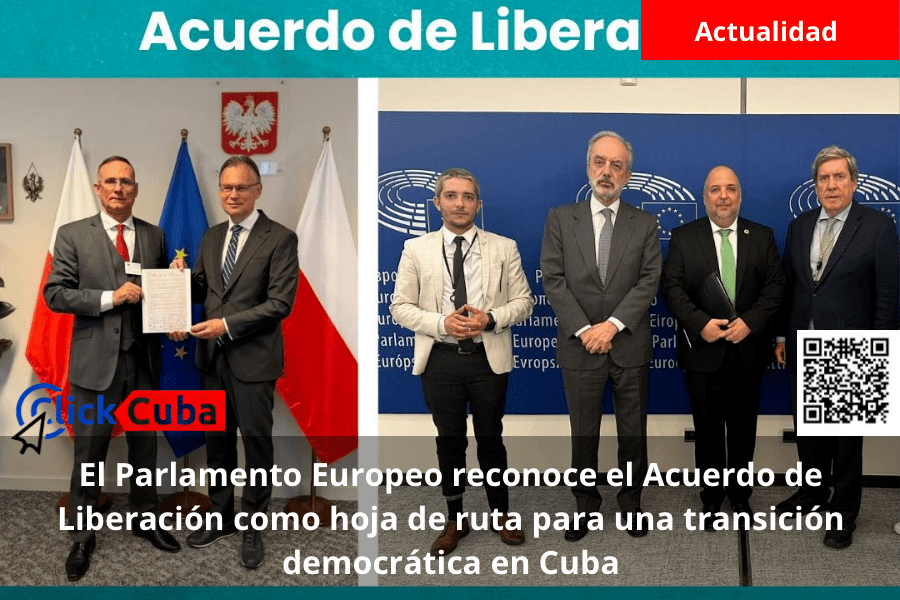 El Parlamento Europeo reconoce el Acuerdo de Liberación como hoja de ruta para una transición democrática en Cuba