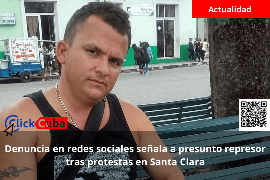 Denuncia en redes sociales señala a presunto represor tras protestas en Santa Clara