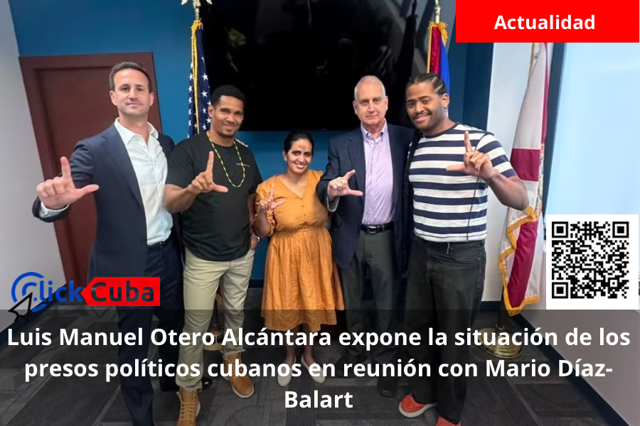 Luis Manuel Otero Alcántara expone la situación de los presos políticos cubanos en reunión con Mario Díaz-Balart