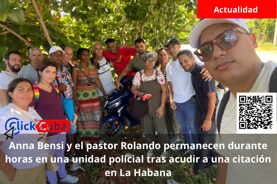 Anna Bensi y el pastor Rolando permanecen durante horas en una unidad policial tras acudir a una citación en La Habana