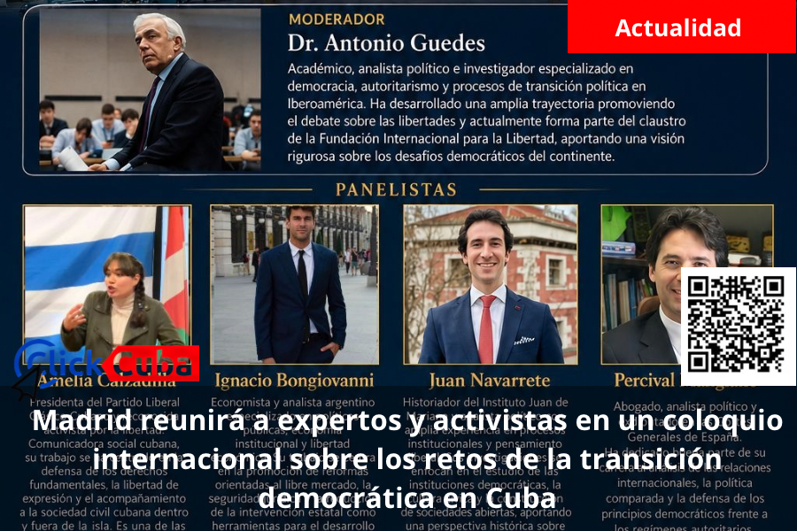 Madrid reunirá a expertos y activistas en un coloquio internacional sobre los retos de la transición democrática en Cuba