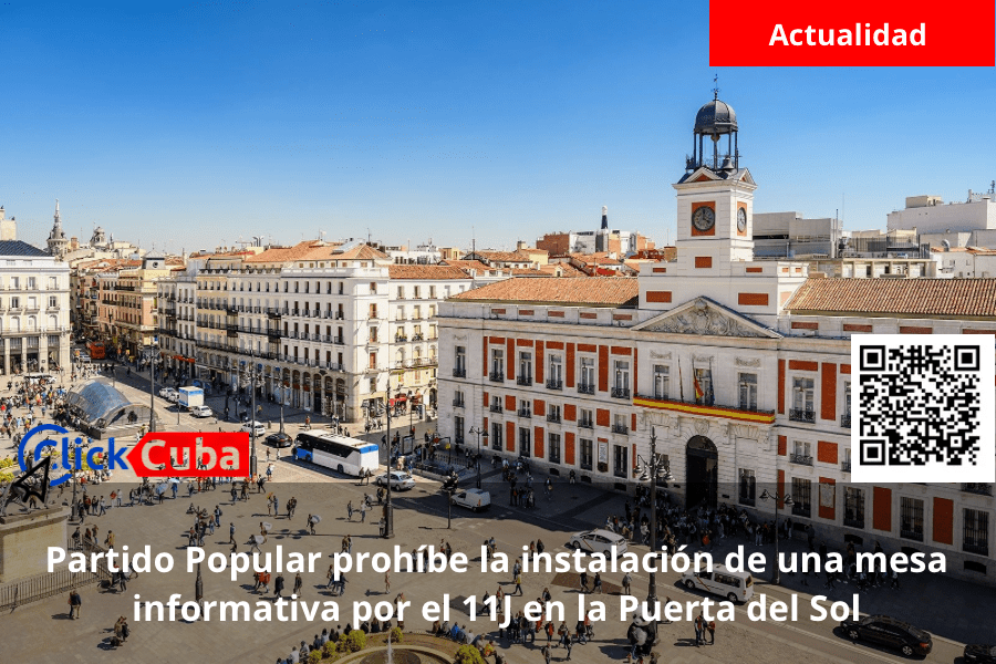 Partido Popular prohíbe la instalación de una mesa informativa por el 11J en la Puerta del Sol