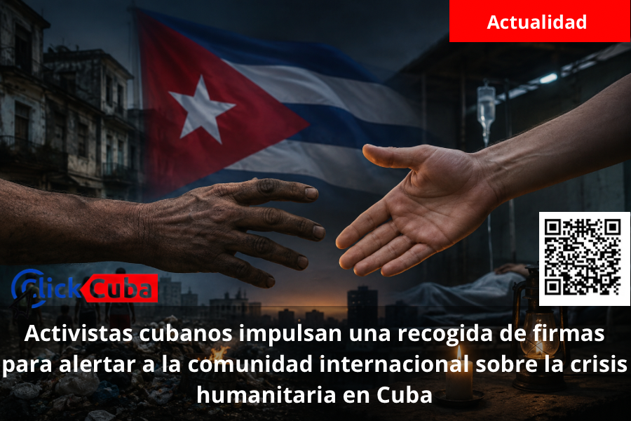 Activistas cubanos impulsan una recogida de firmas para alertar a la comunidad internacional sobre la crisis humanitaria en Cuba