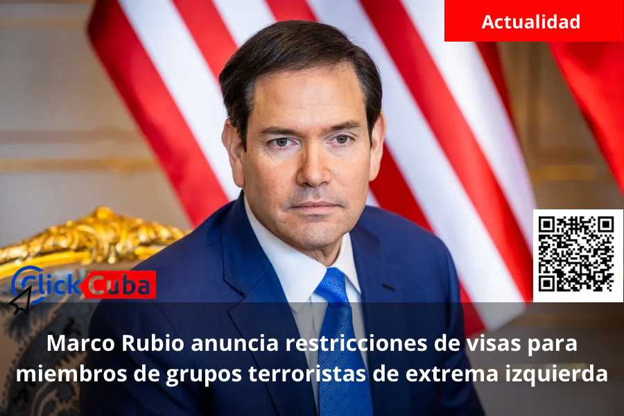 Marco Rubio anuncia restricciones de visas para miembros de grupos terroristas de extrema izquierda