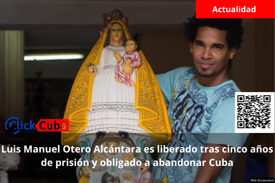 Luis Manuel Otero Alcántara es liberado tras cinco años de prisión y obligado a abandonar Cuba