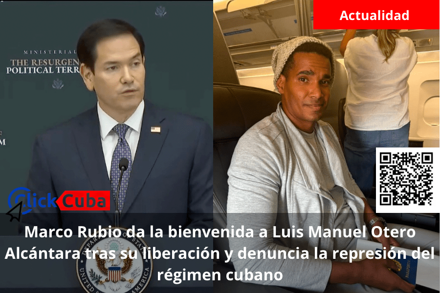 Marco Rubio da la bienvenida a Luis Manuel Otero Alcántara tras su liberación y denuncia la represión del régimen cubano