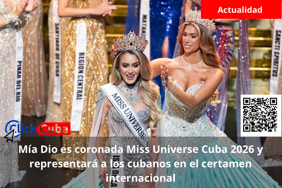 Mía Dio es coronada Miss Universe Cuba 2026 y representará a los cubanos en el certamen internacional