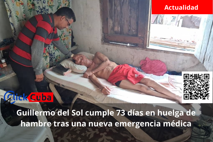 Guillermo del Sol cumple 73 días en huelga de hambre tras una nueva emergencia médica