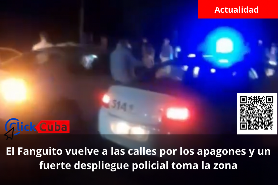El Fanguito vuelve a las calles por los apagones y un fuerte despliegue policial toma la zona